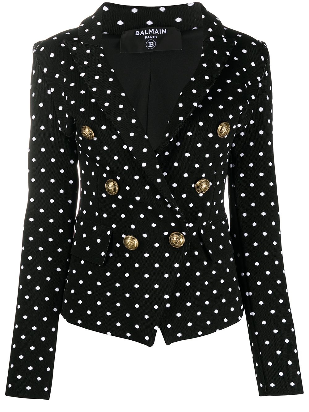 polka-dot double-breasted blazer - 1