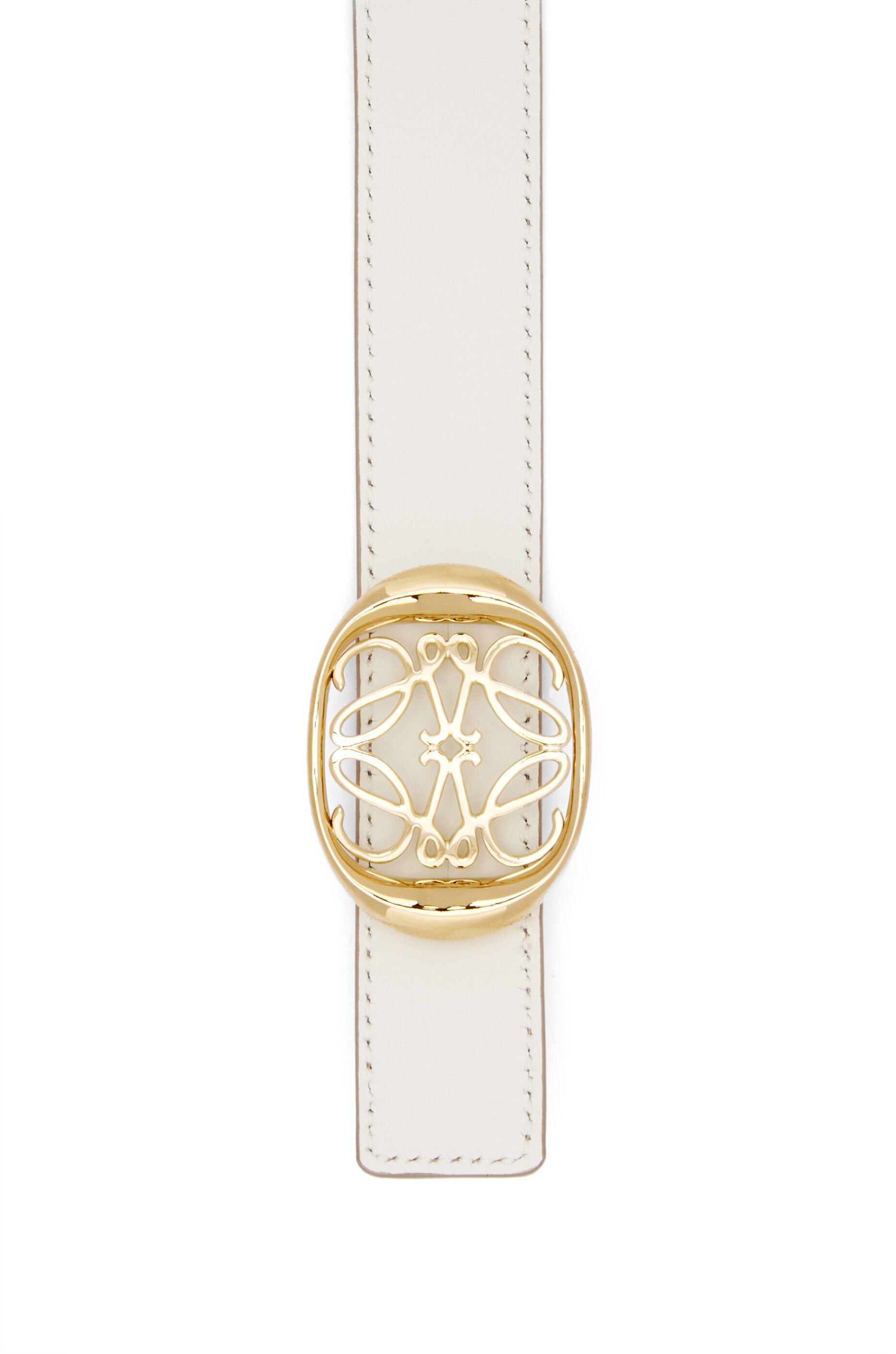 Reversible Anagram Ellipse belt in smooth calfskin - 4