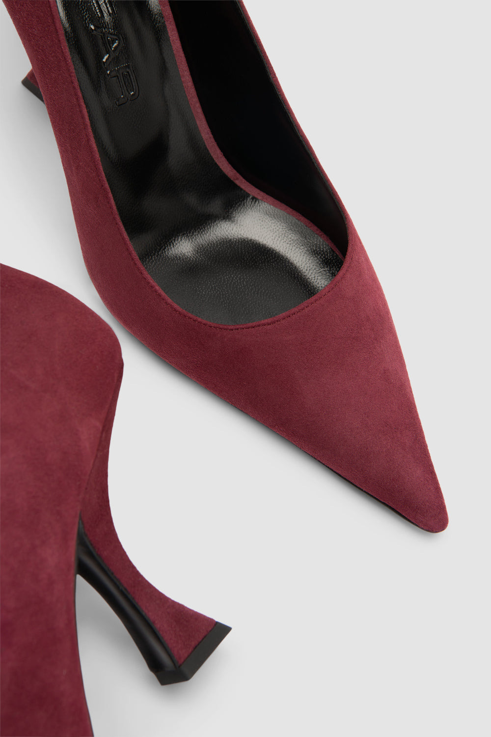 Viva Sour Cherry Suede Leather Pump - 4