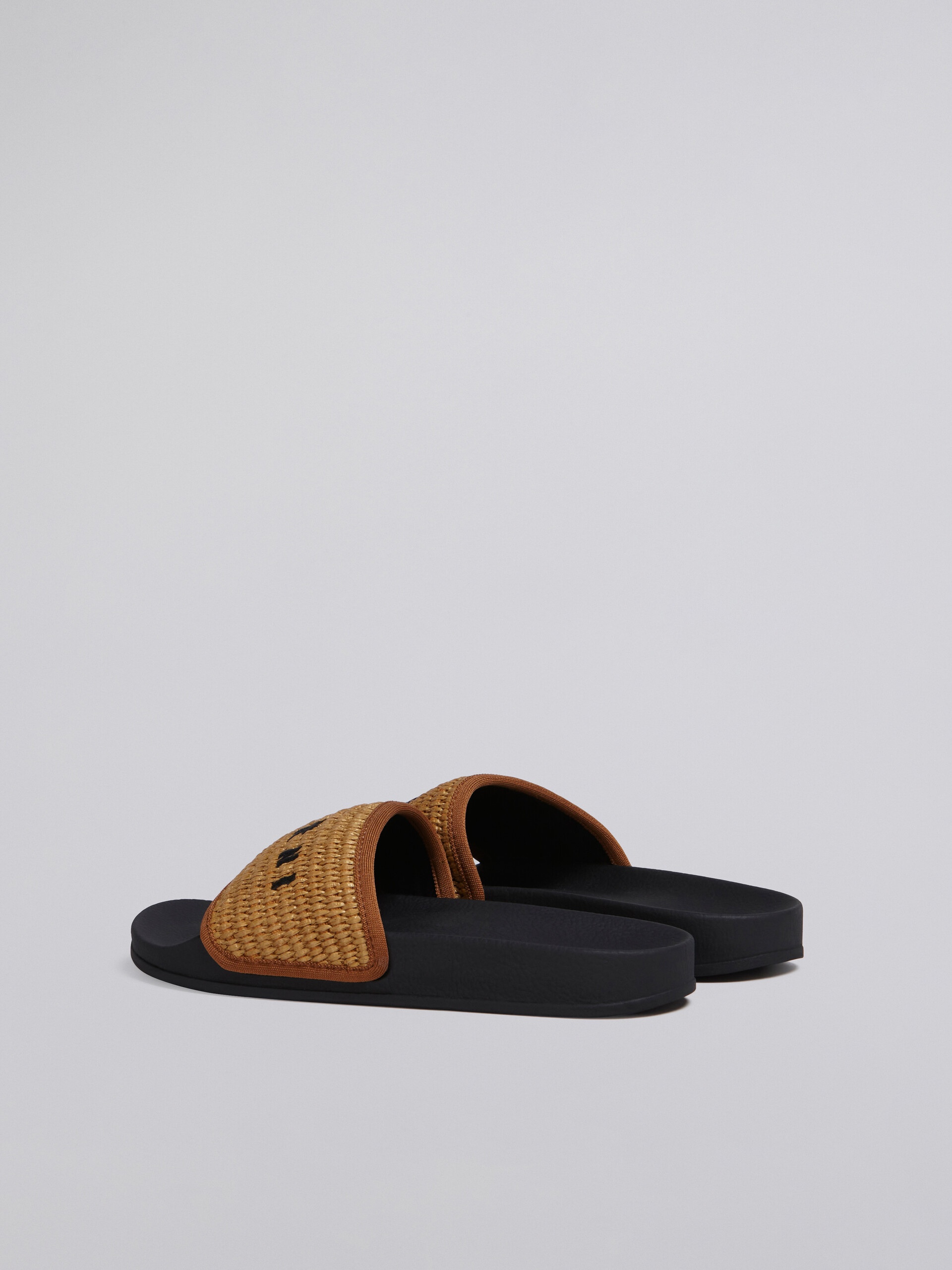 BROWN RAFFIA SANDAL - 3