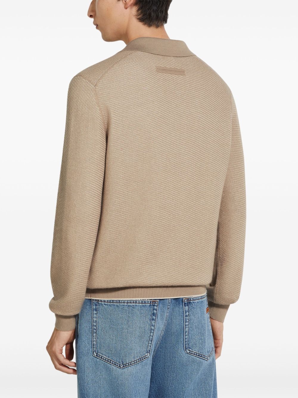 knitted polo shirt - 3