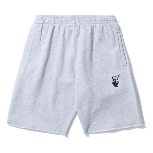 Off-White SS21 Printing Elastic Waistband Shorts Gray OMCI006R21FLE0020825 - 1