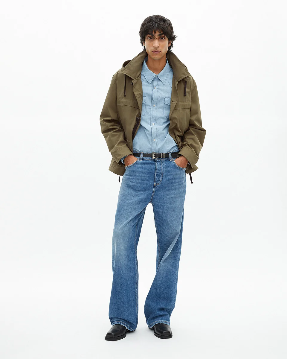 KHAKI SHORT HOODED PARKA - 1