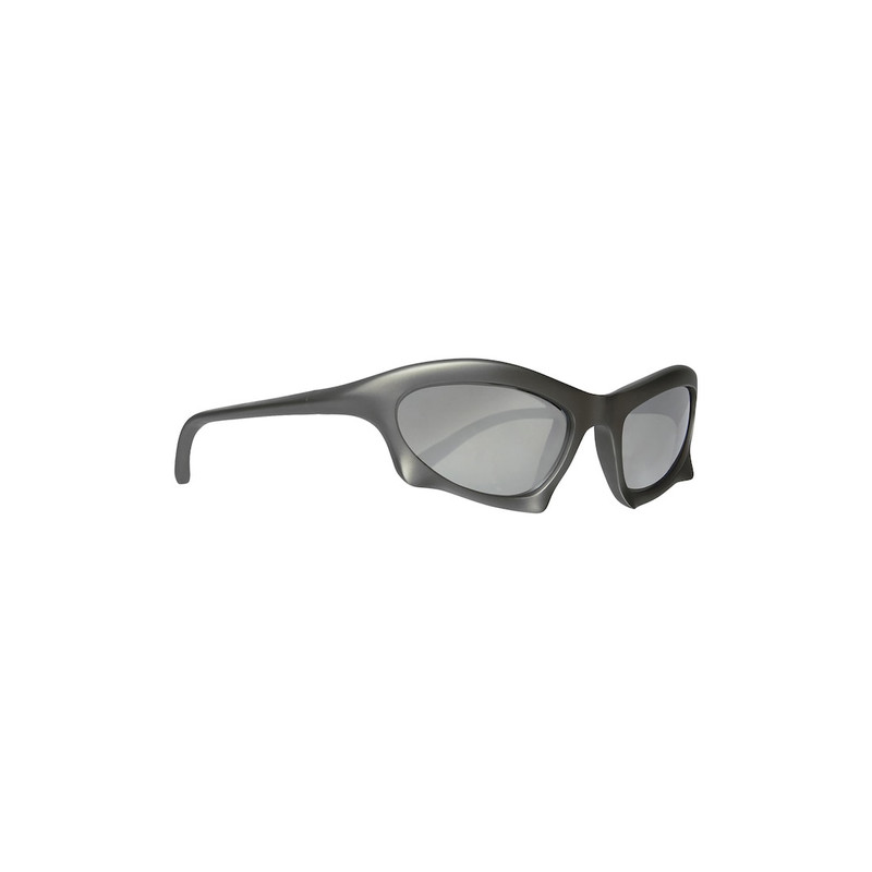 Bat Rectangle Sunglasses in Silver 4