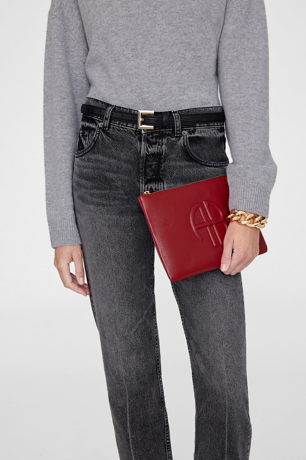 Lili Pouch - Red Pebbled - 6