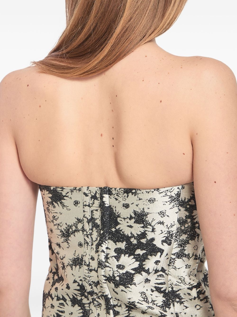 floral-jacquard top - 4