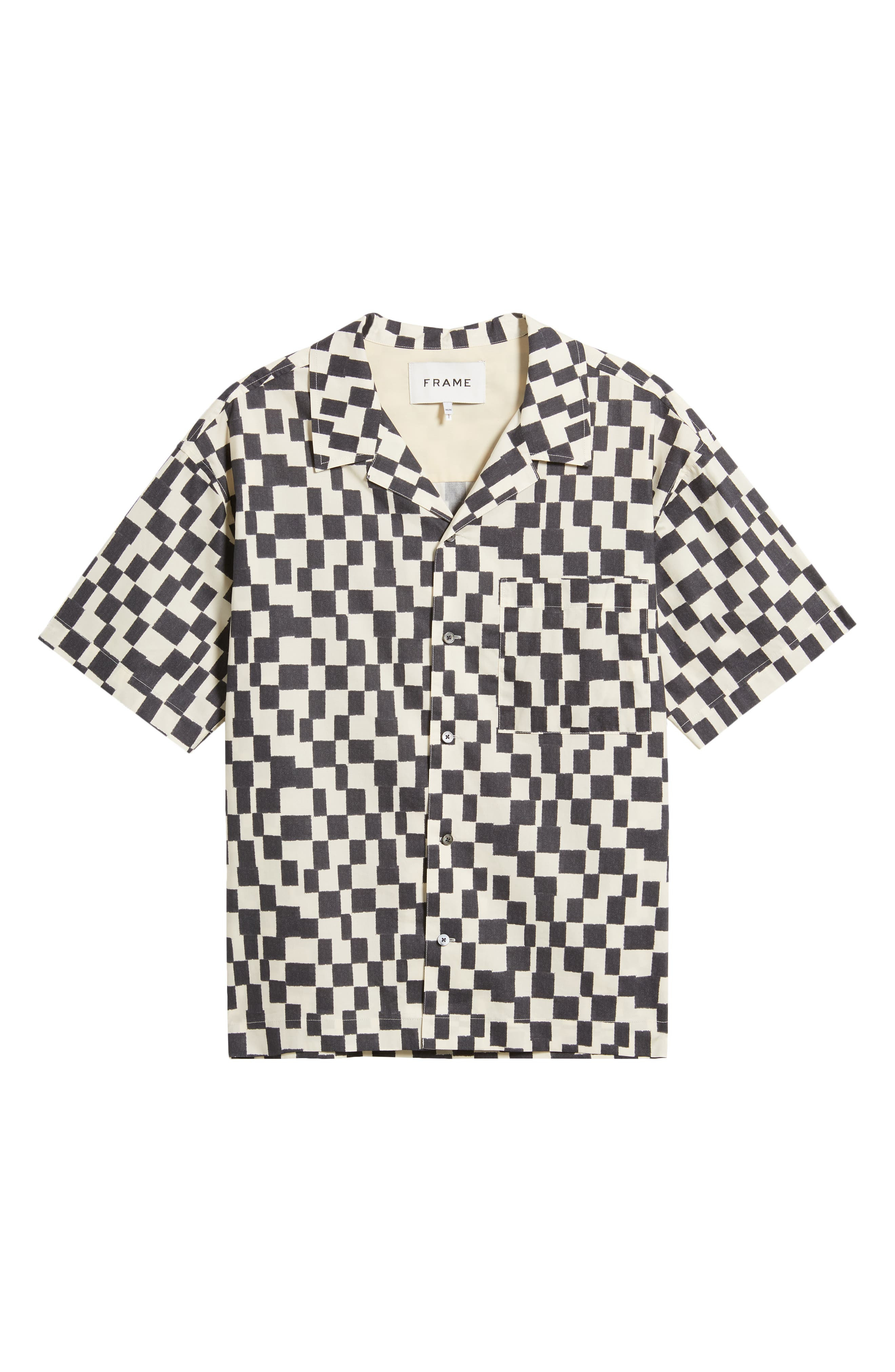 Geometric Print Lyocell & Cotton Camp Shirt - 6