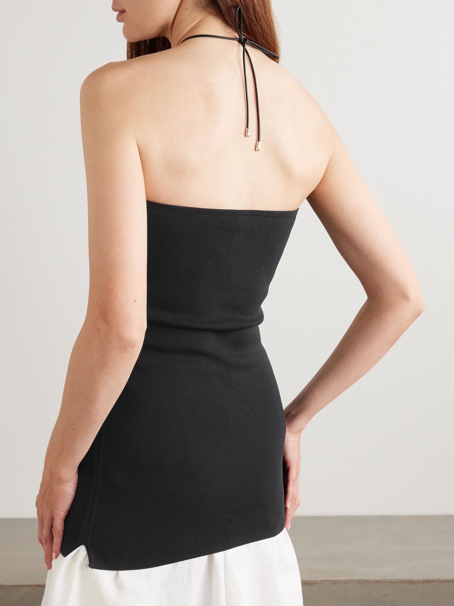 Stretch-knit bandeau top Black - 3