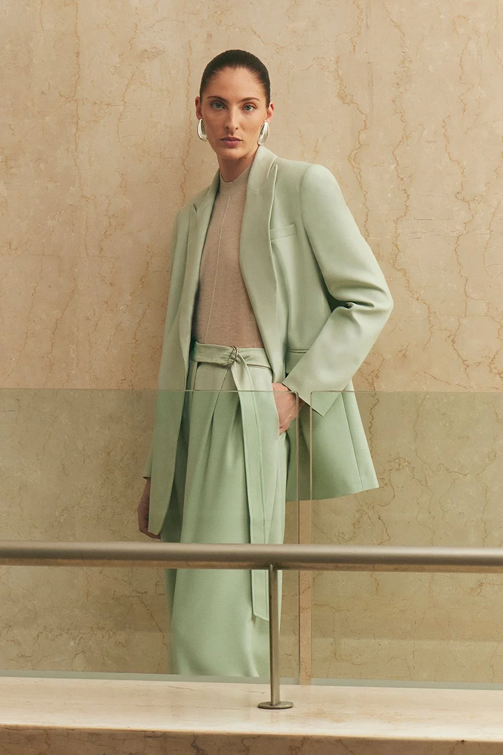 Soft Tailored Wide Leg Trousers - 1