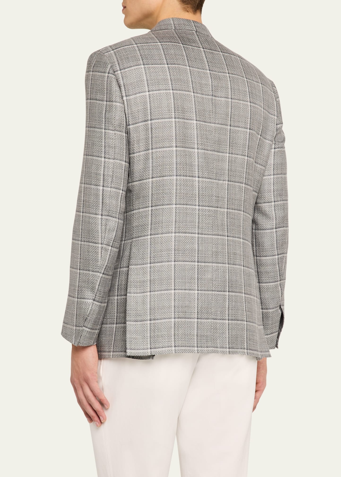 Men's Cashmere-Blend Plaid Sport Coat - 3