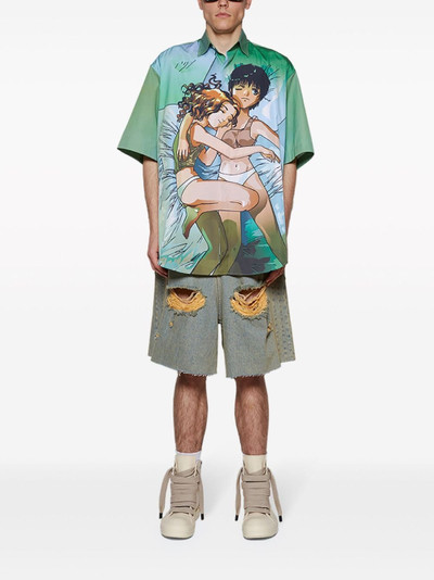VETEMENTS Anime-print cotton shirt outlook