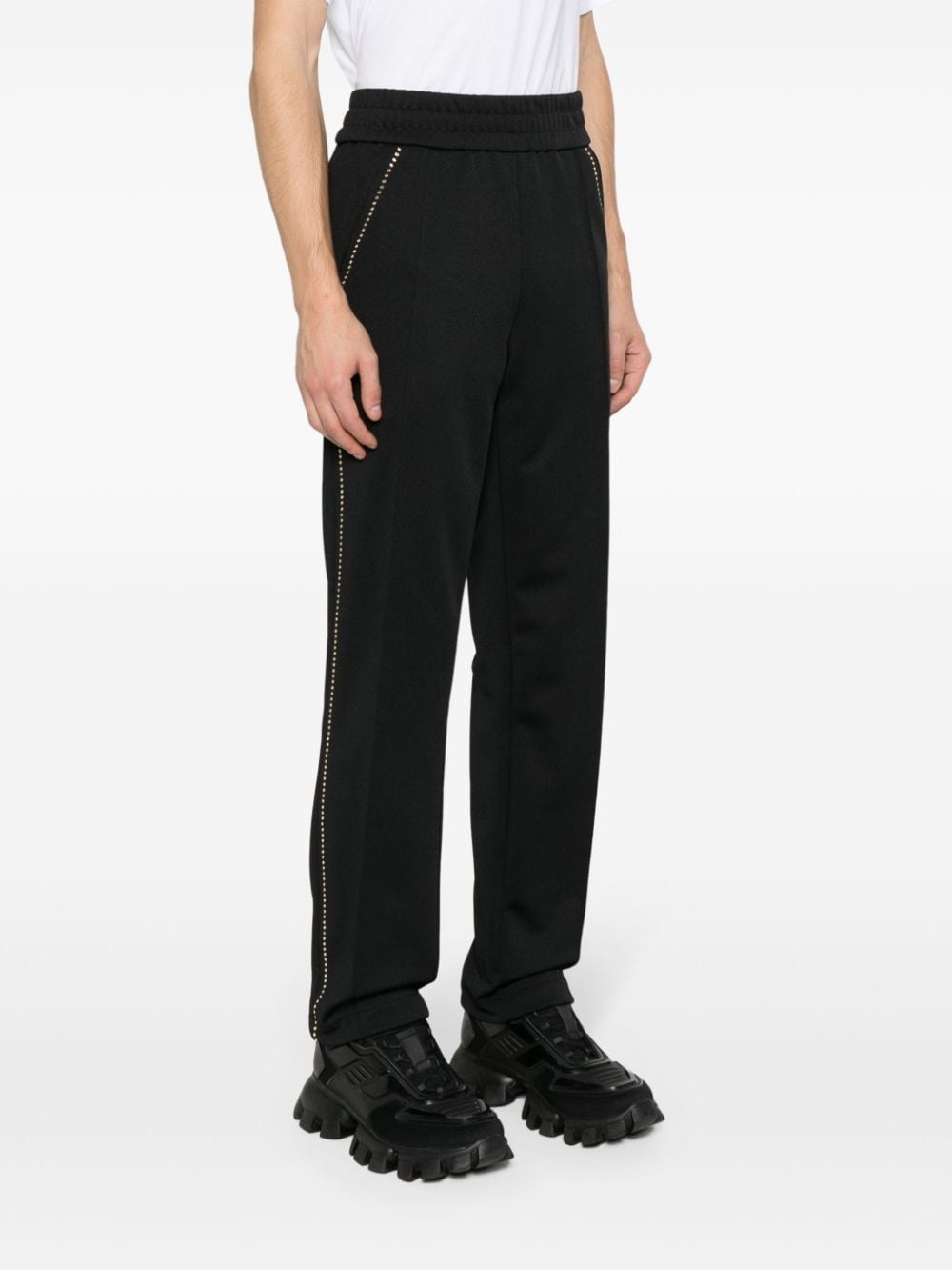 stud-embellished straight-leg track pants - 4