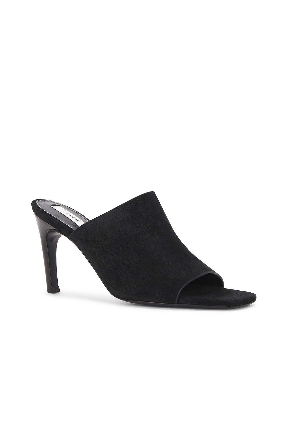 Velour Leather Bandeau Mule - 2