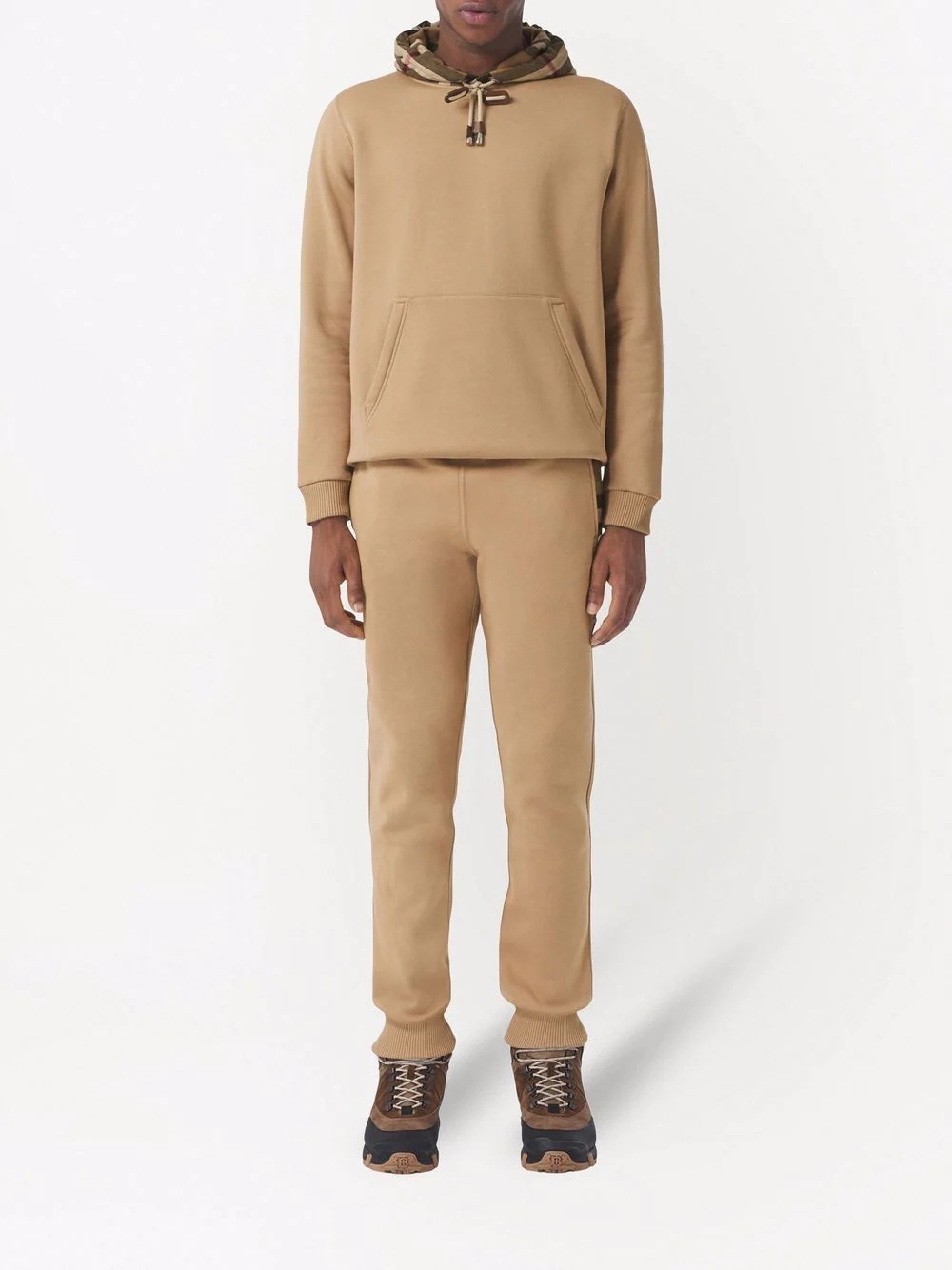 check-pattern track pants - 2