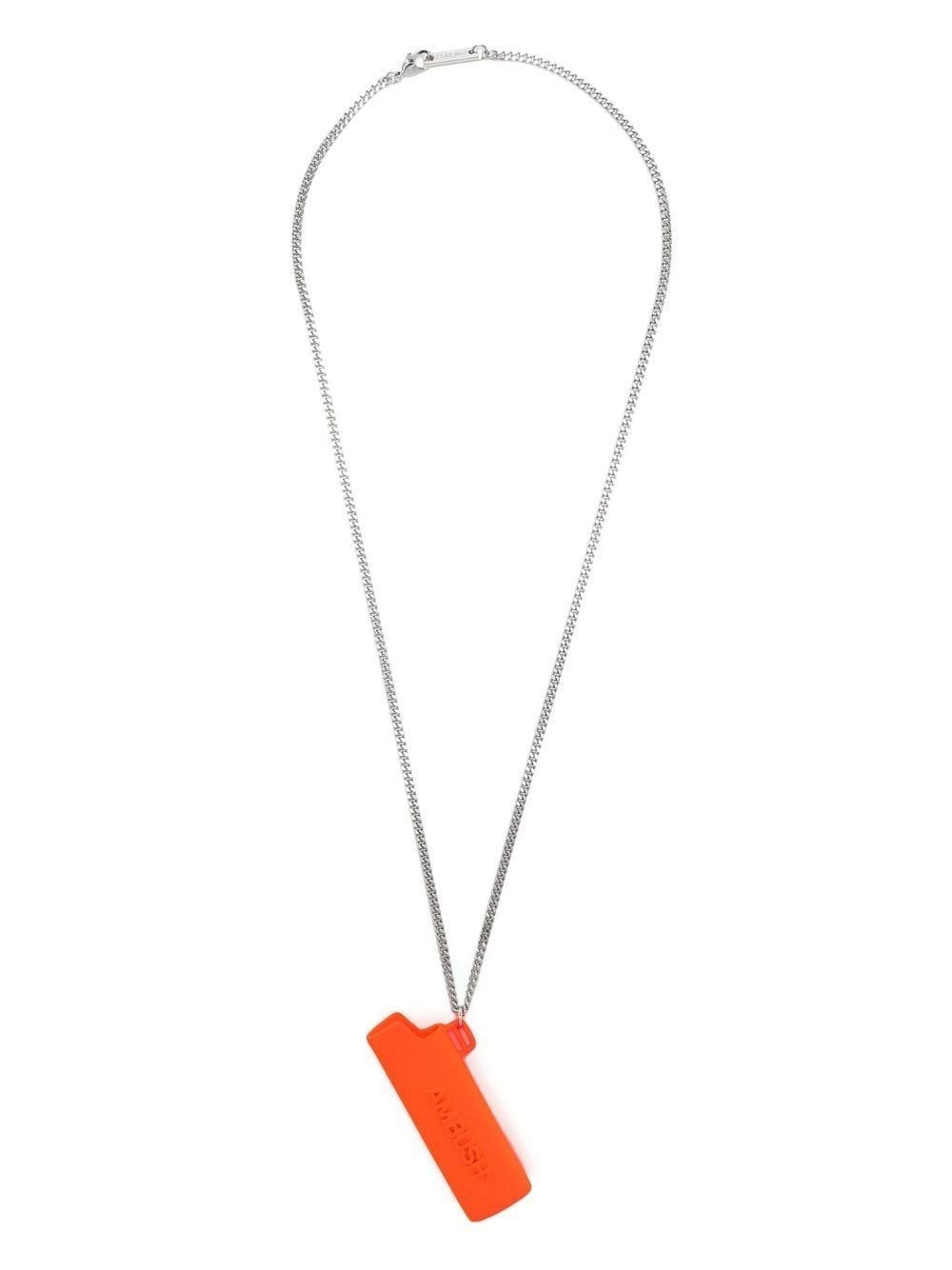 debossed-logo whistle necklace - 3
