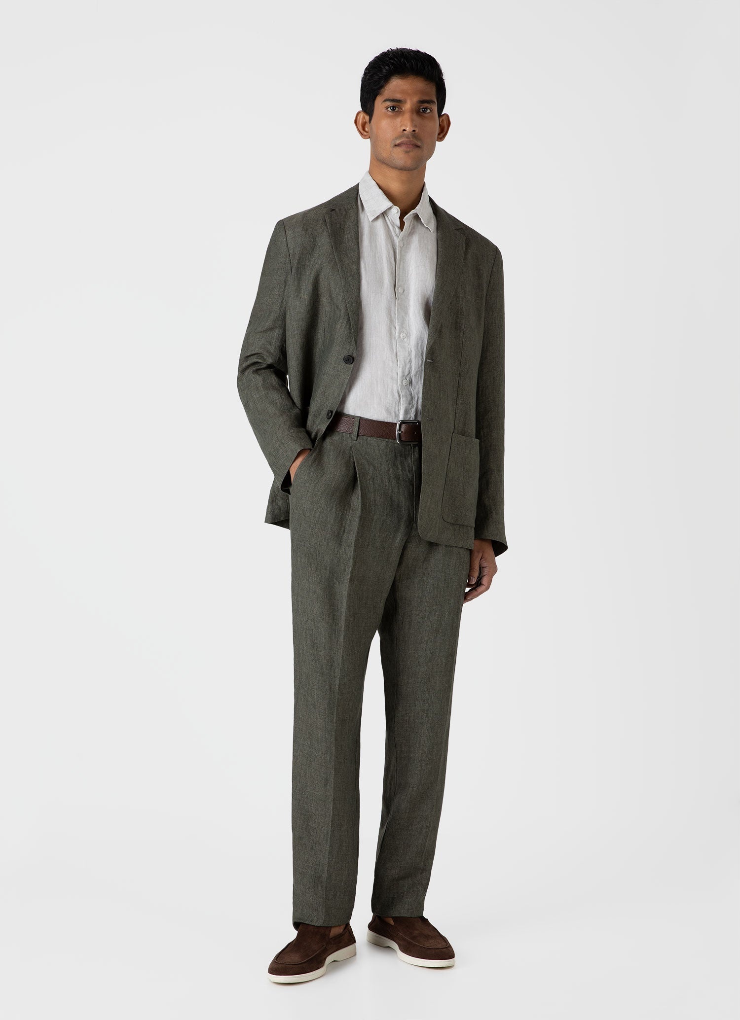Linen Unstructured Blazer - 3