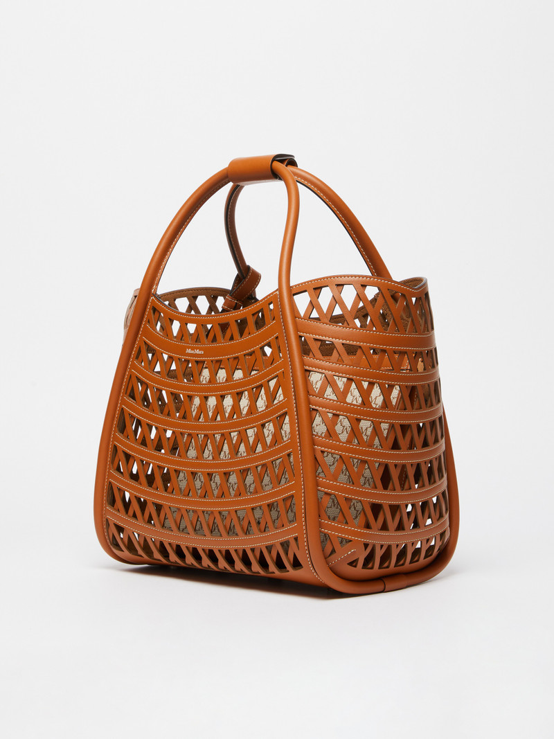Max Mara MARINESWEAVING Woven leather small Marine bag outlook
