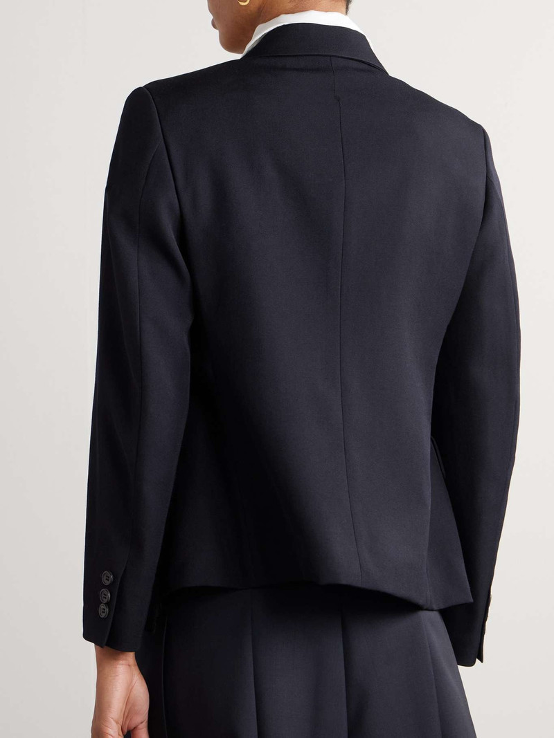 Layered cutout wool-twill blazer Navy 3