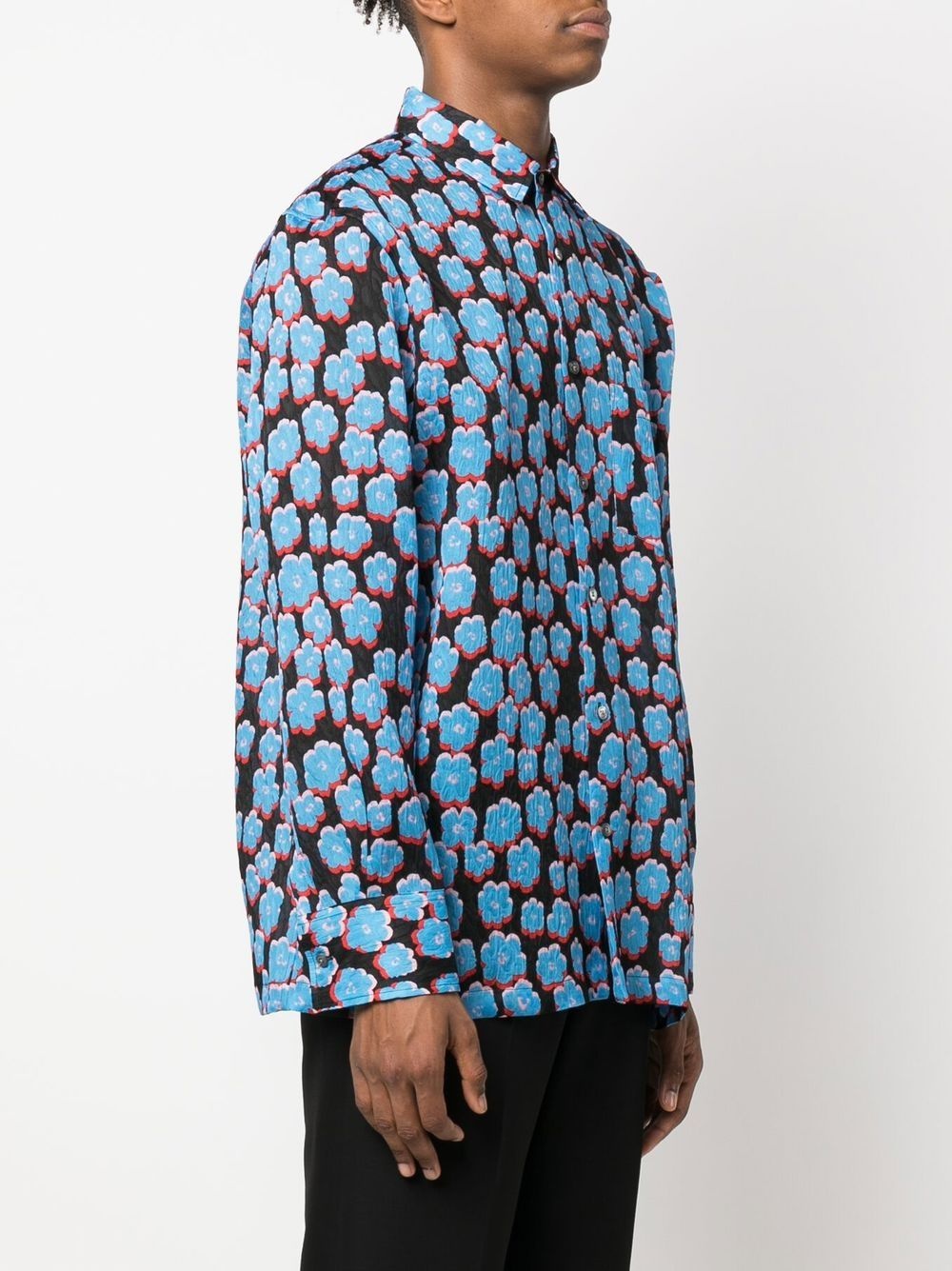 FLORAL-PRINT COTTON SHIRT - 4