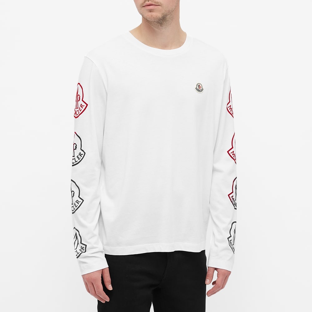 Moncler Long Sleeve Logo Sleeve Tee - 3