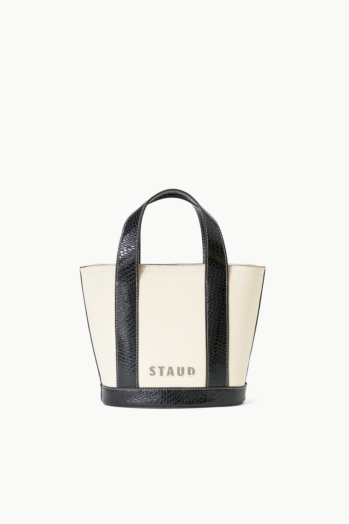 STAUD ALLORA MINI TOTE CREAM BLACK - 3