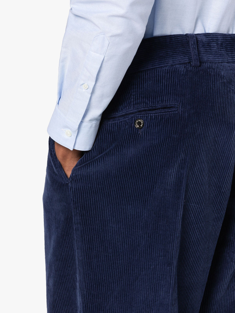 NAVY CORDUROY COTTON CHINO TROUSERS 6