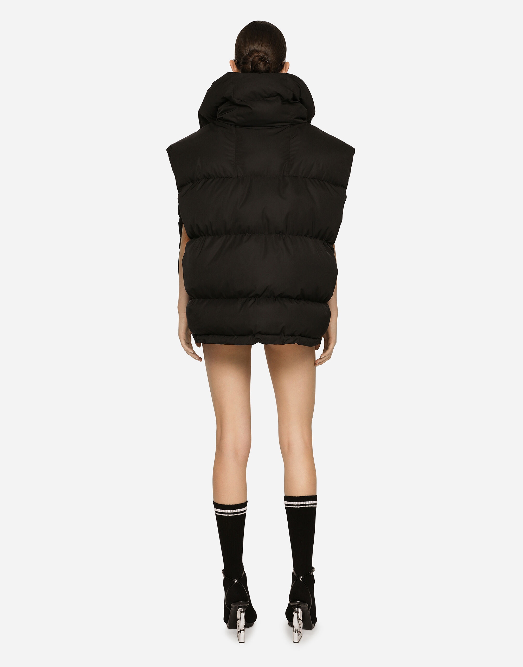 Sleeveless padded nylon down jacket with high neck DGVIB3 - 4