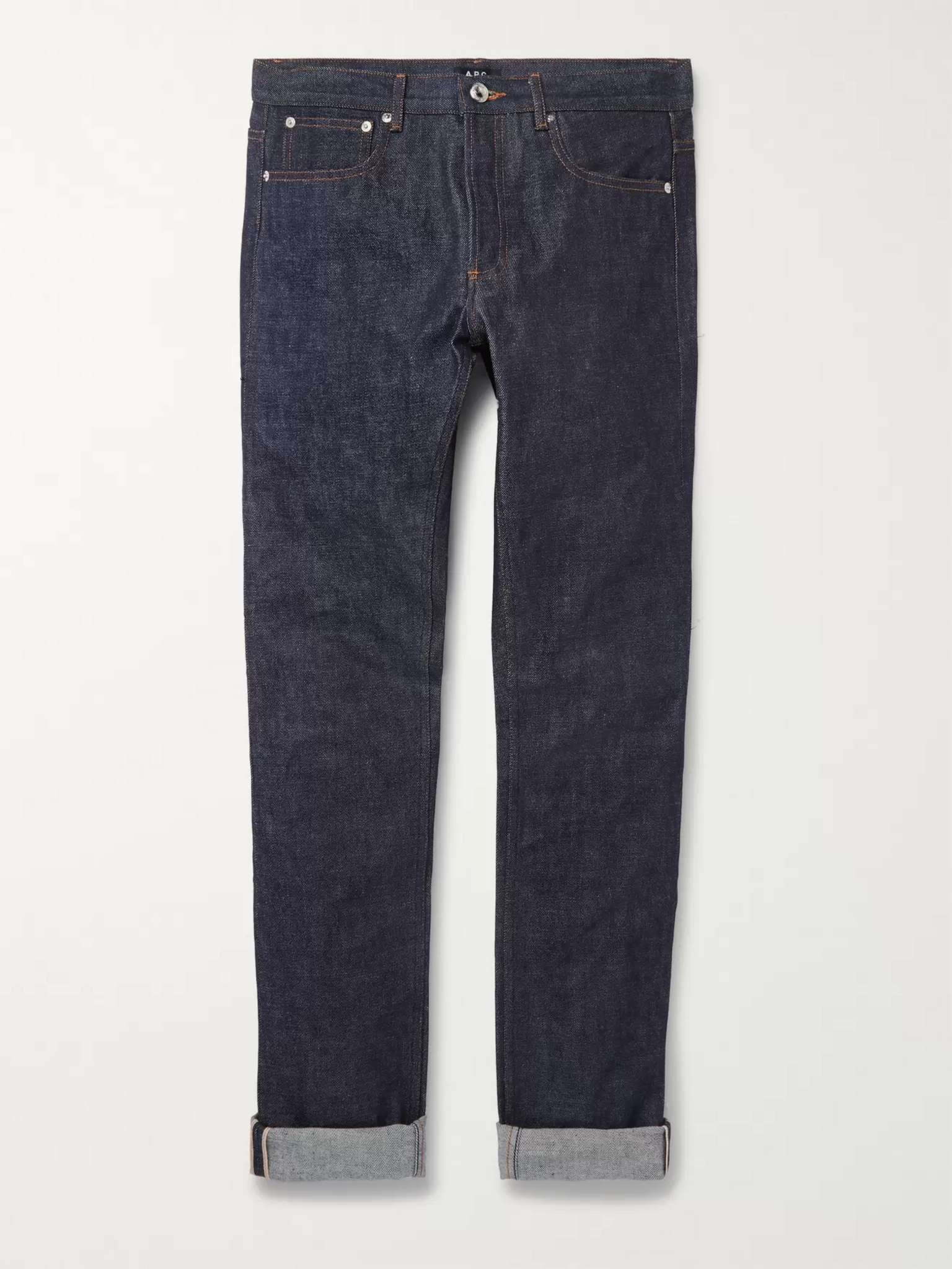 Petit Standard Slim-Fit Dry Selvedge Denim Jeans - 1