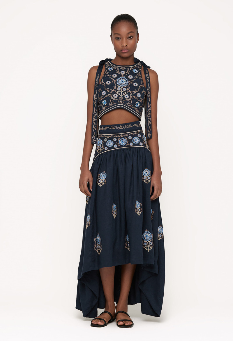 Agua by Agua Bendita Curua Mosaico Maxi Skirt outlook