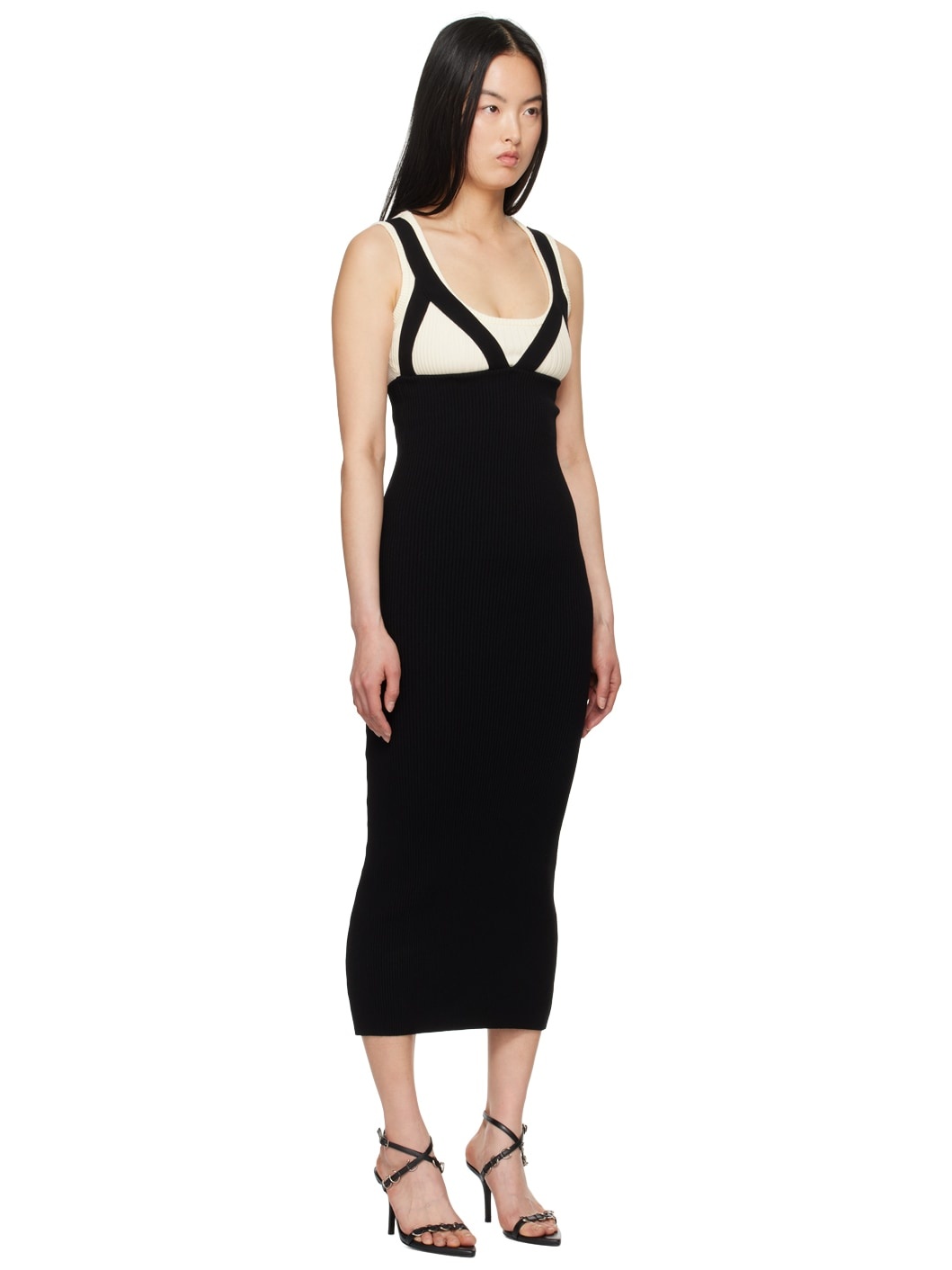 White & Black 'The Madone' Maxi Dress - 2