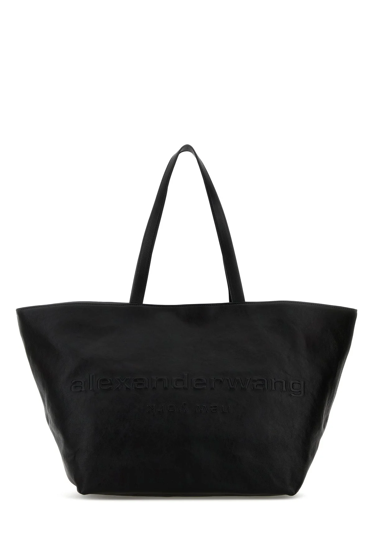 Black leather Punch shopping bag - 1