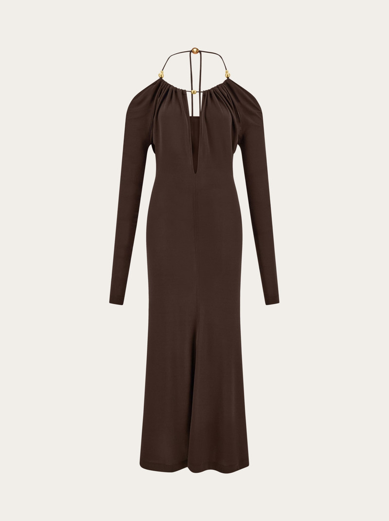 Long crepe dress - 1