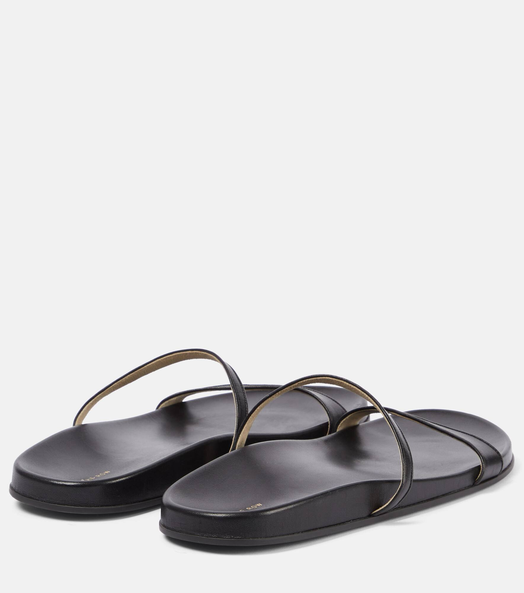 Hugh leather slides - 2