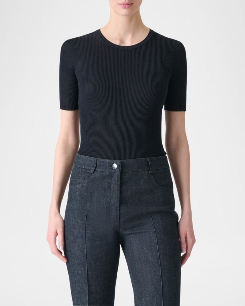 AKRIS Ribbed Seamless Crewneck Sweater outlook