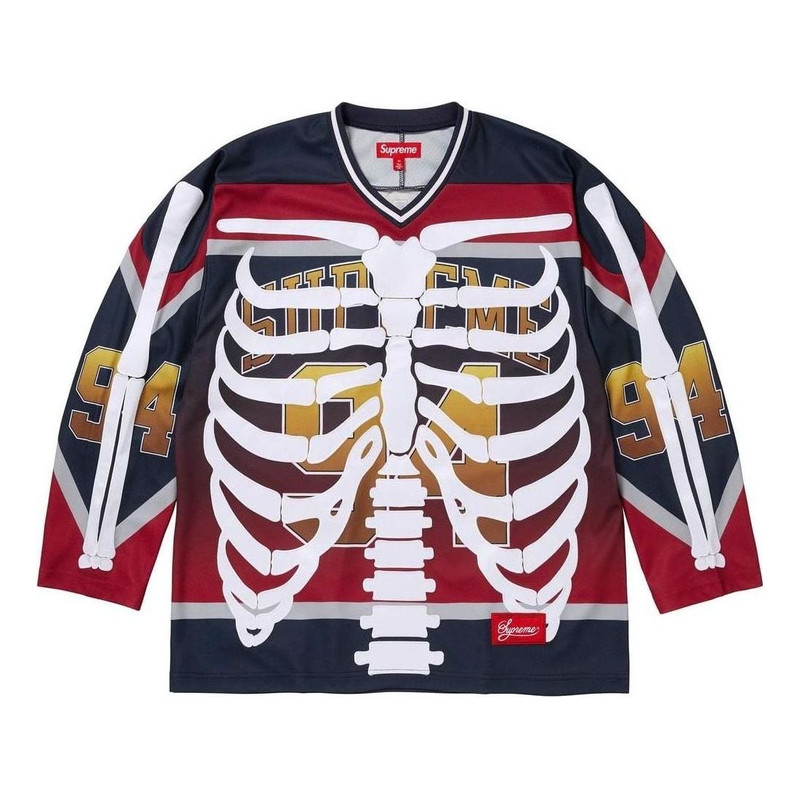 Supreme Bones Hockey Jersey 'Red White' SUP-FW23-015 - 1