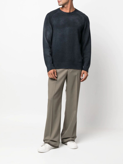 Avant Toi washed crew neck jumper outlook