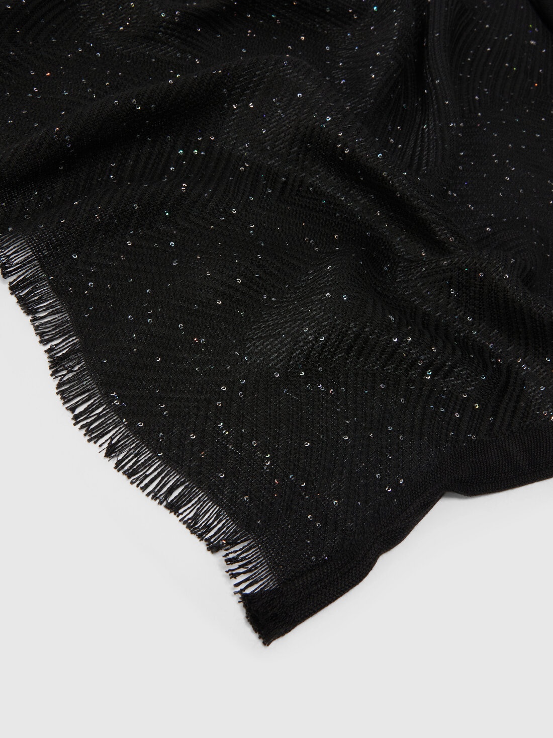 Viscose blend stole with sequins - 2