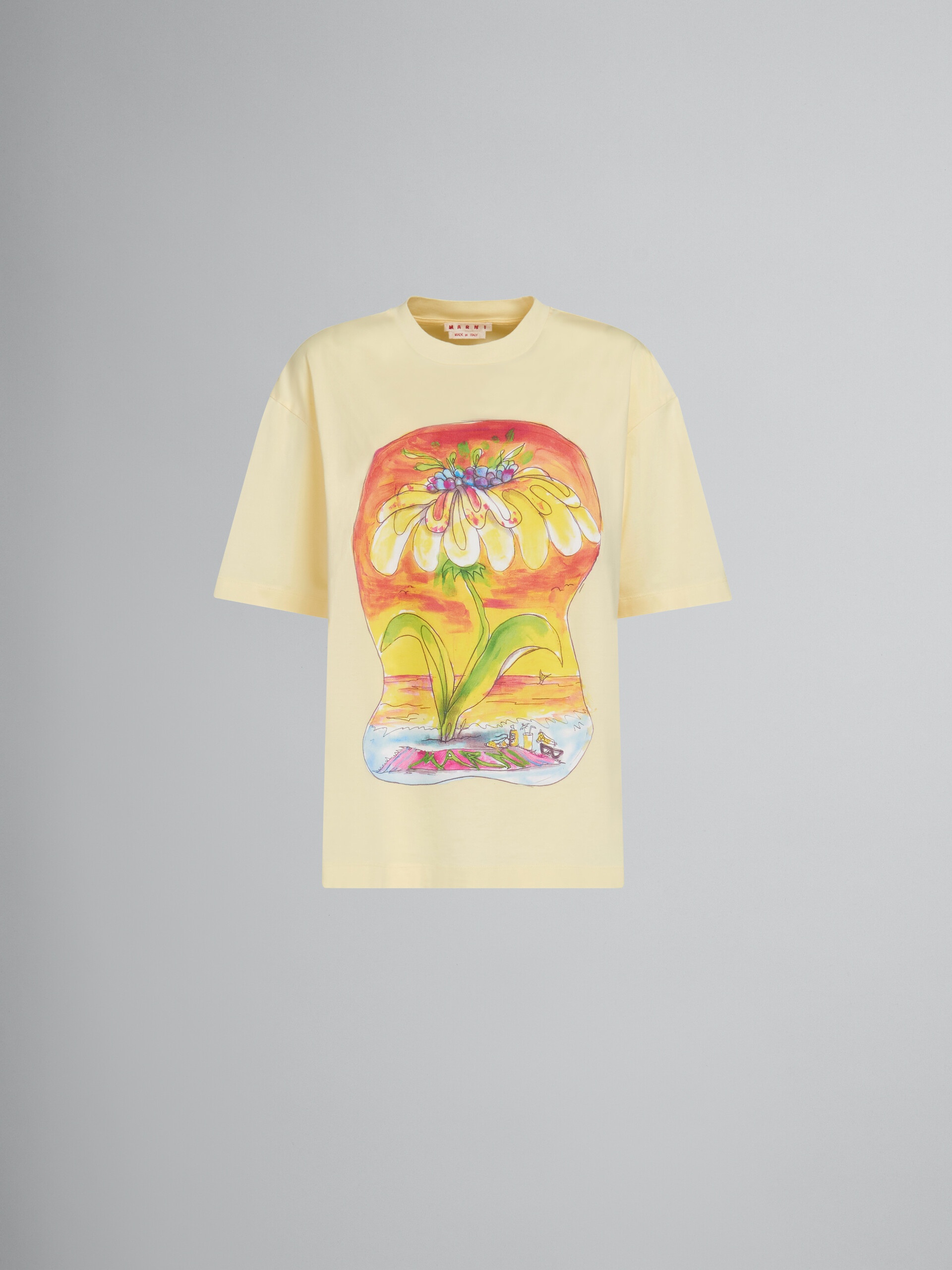 YELLOW T-SHIRT WITH DAYDREAMING PRINT - 1