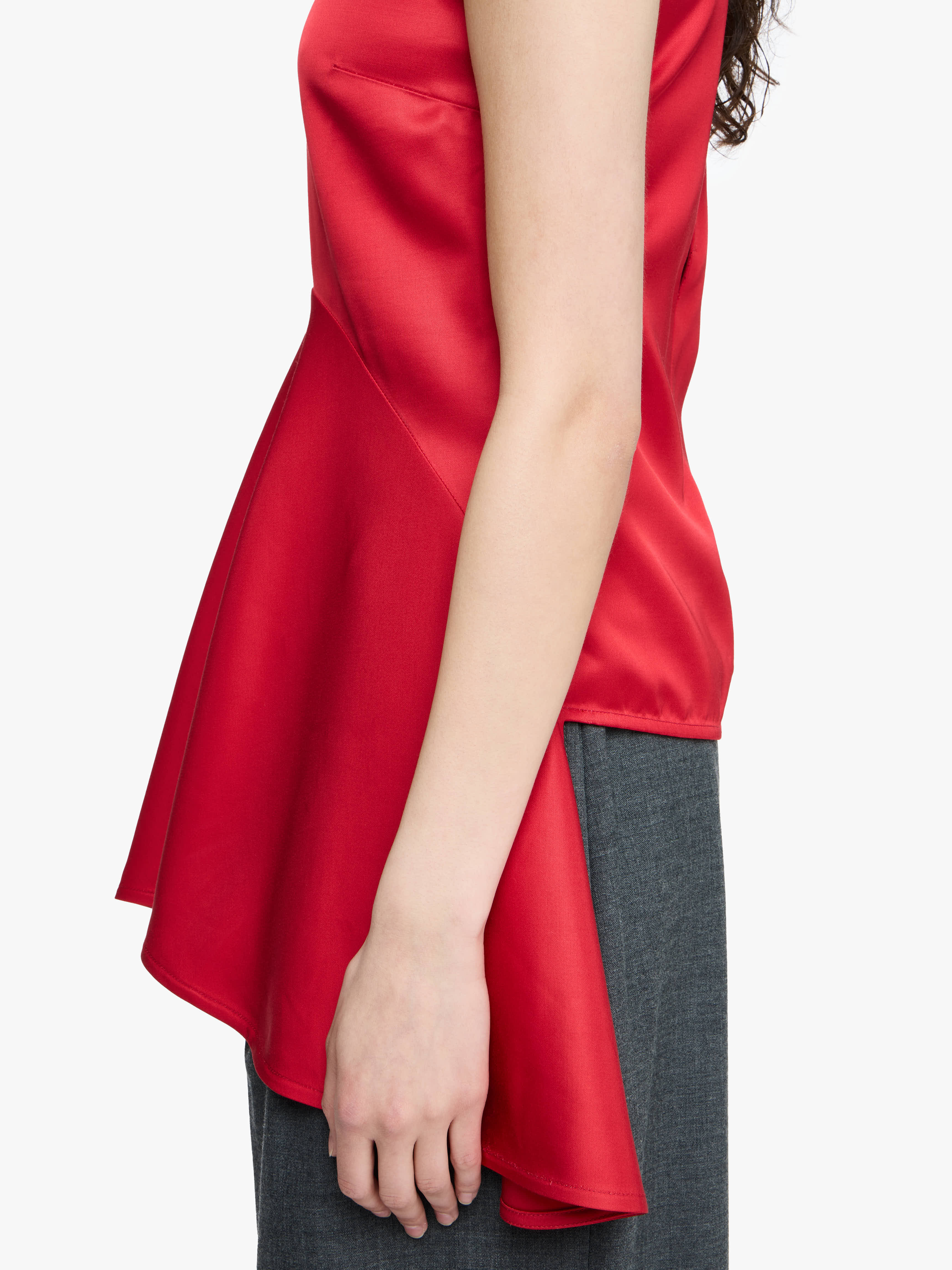 DRAPED HEM SLEEVELESS TOP - 4