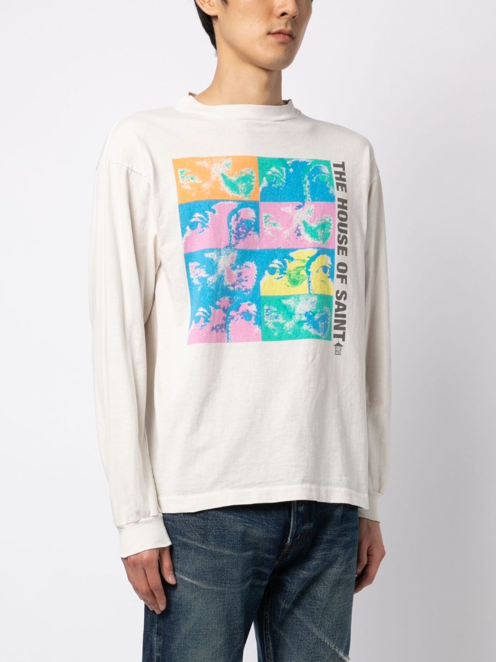graphic-print long-sleeve T-shirt - 3