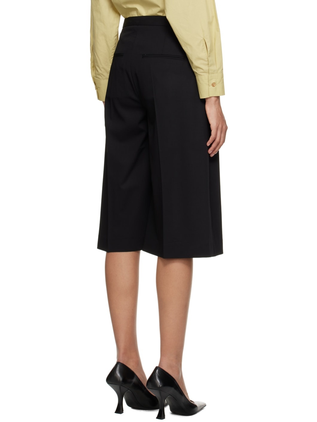 Black Tailored Shorts - 3