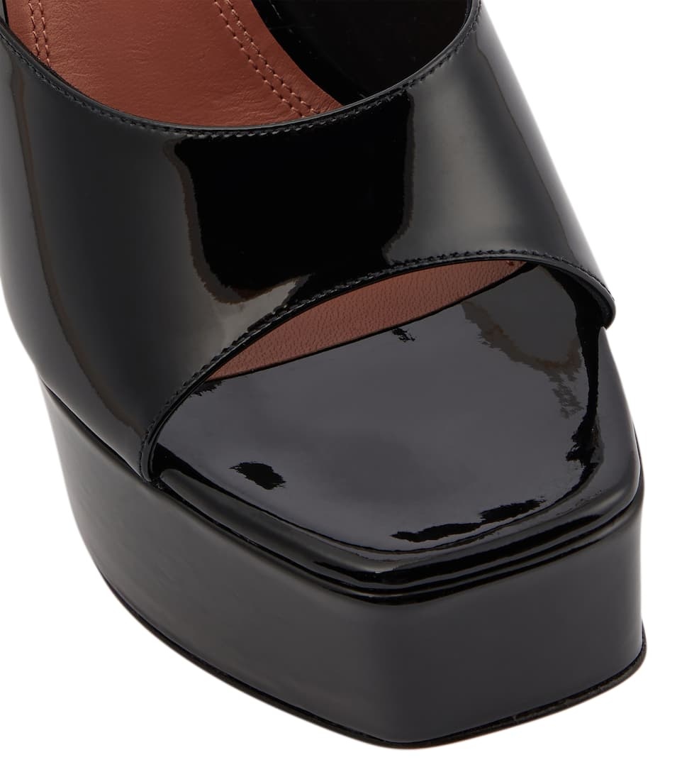 Dalida patent leather platform mules - 6