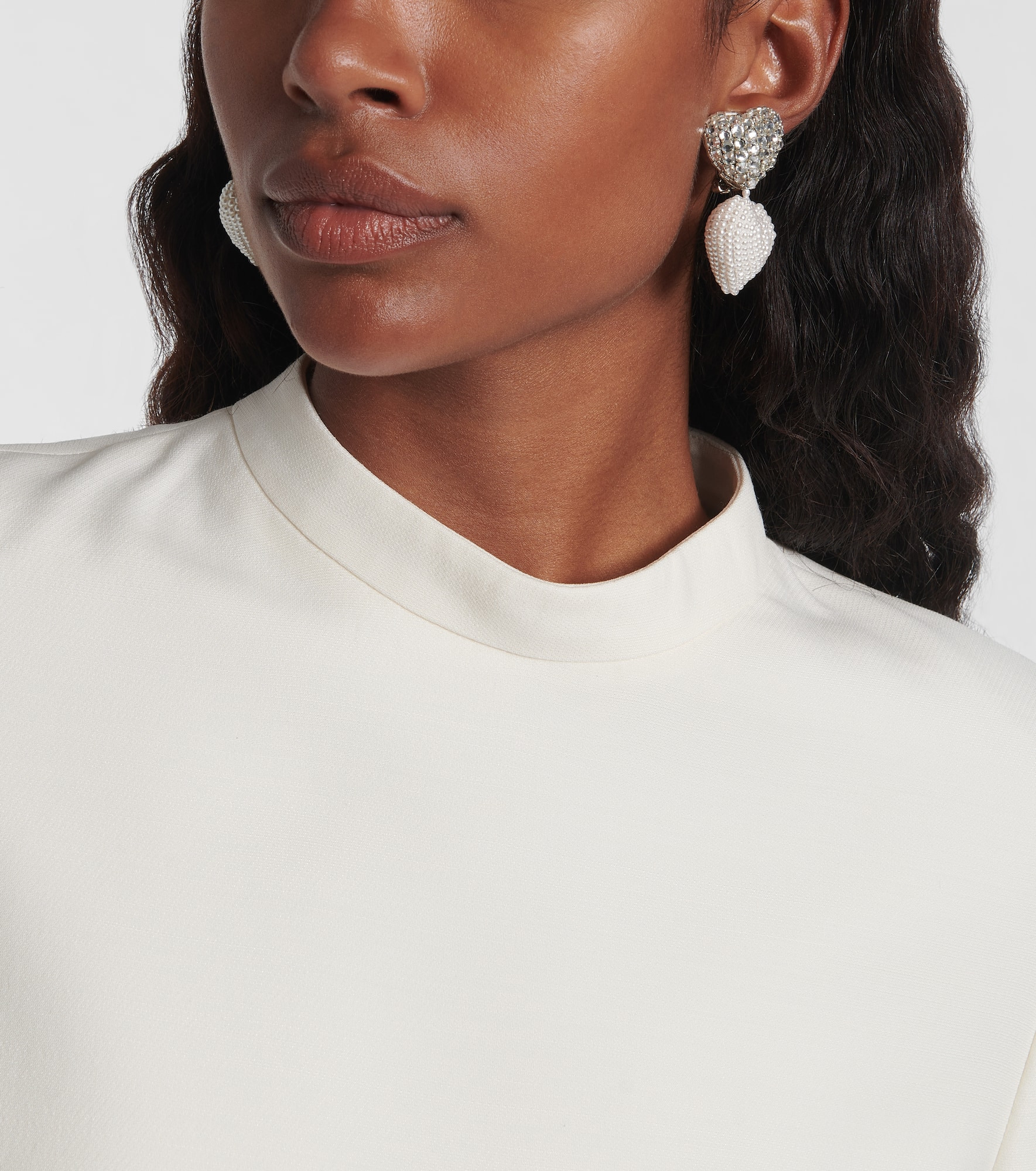 Crystal-embellished clip-on earrings - 3