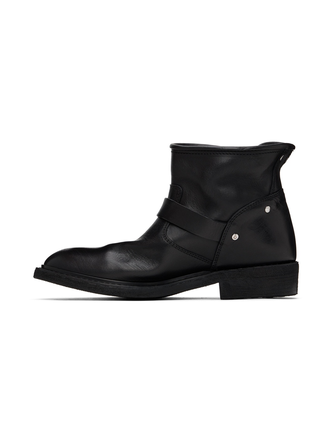 Black Biker Low Boots - 3