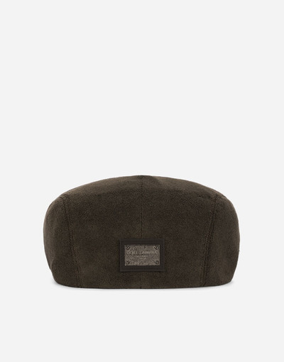 Dolce & Gabbana Cotton terrycloth flat cap with logo tag outlook