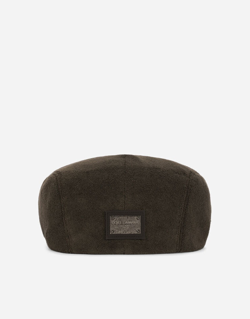 Dolce & Gabbana Cotton terrycloth flat cap with logo tag outlook