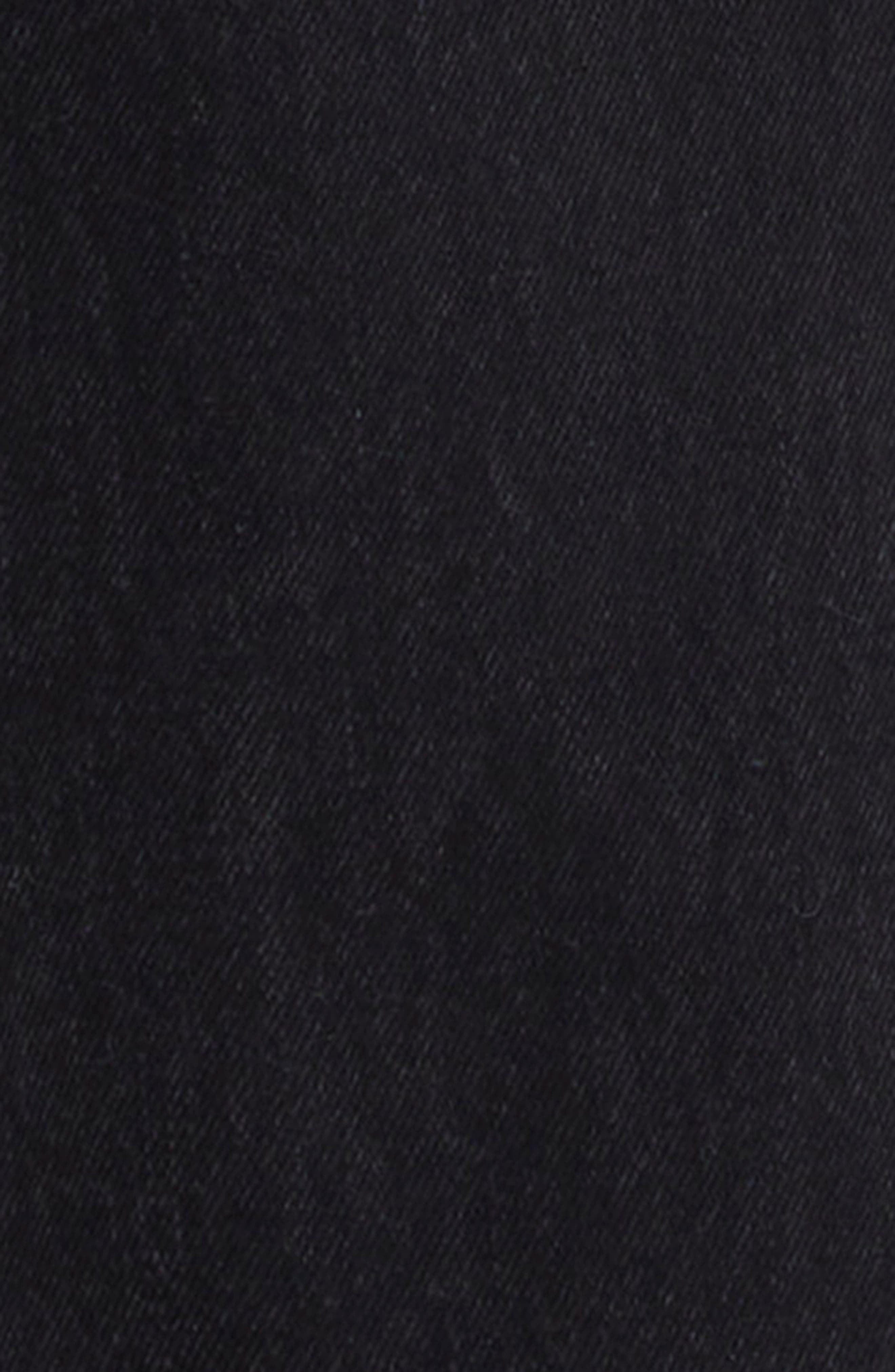Area Slit Straight Leg Jeans with Crystal Chain in Black at Nordstrom - 6