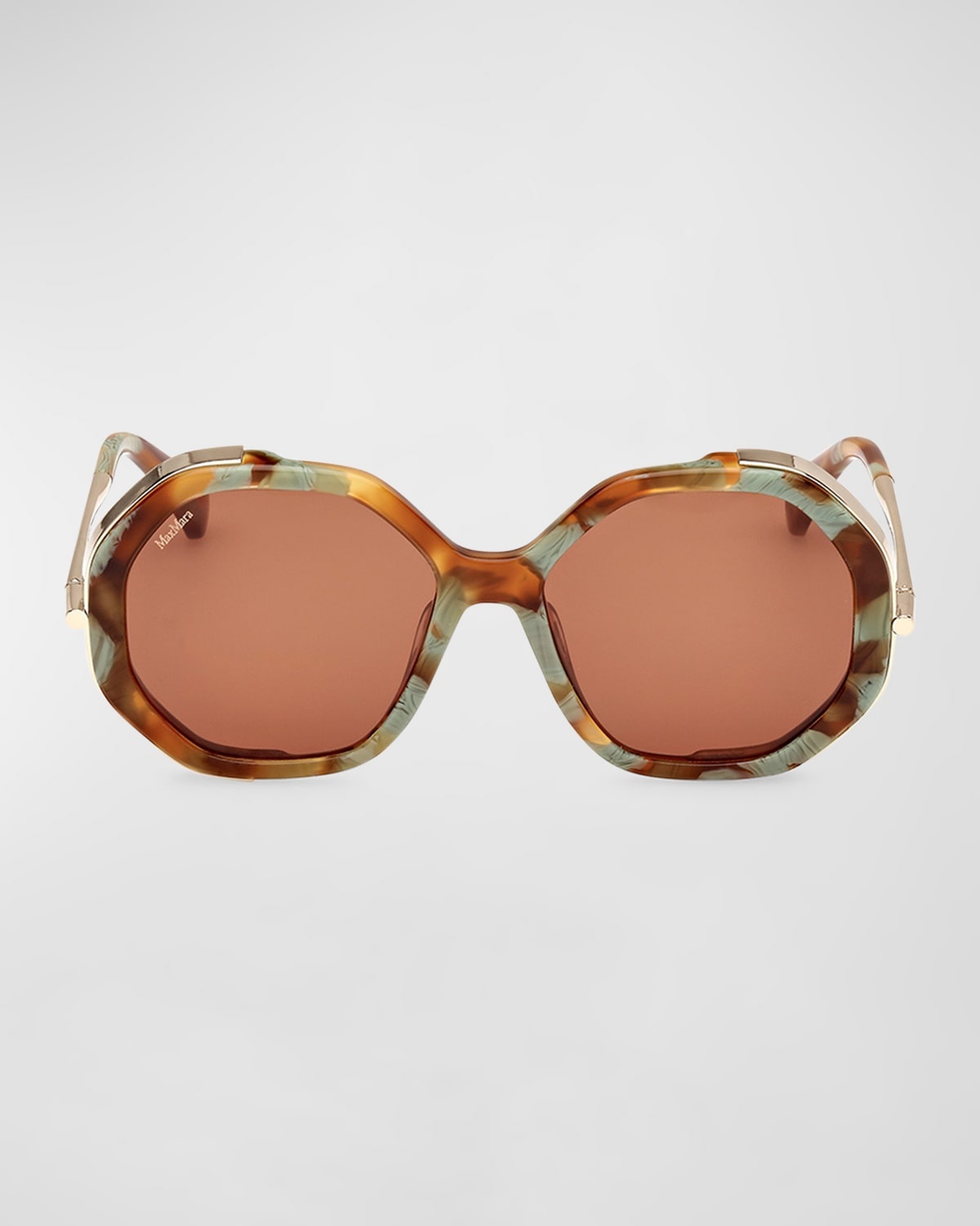 Liz Mixed-Media Round Sunglasses - 3