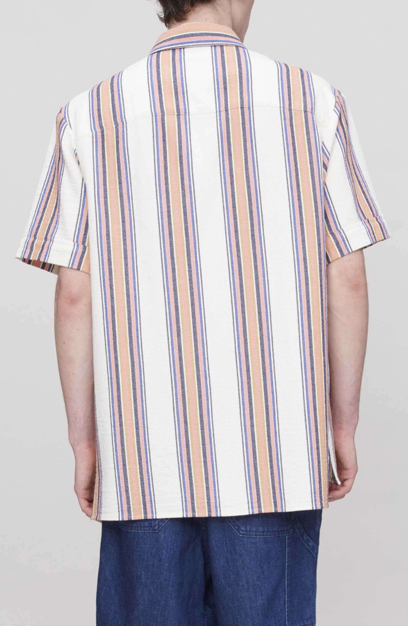 A.P.C. Ross Short Sleeve Button-Up Shirt in Aad Ecru at Nordstrom - 3