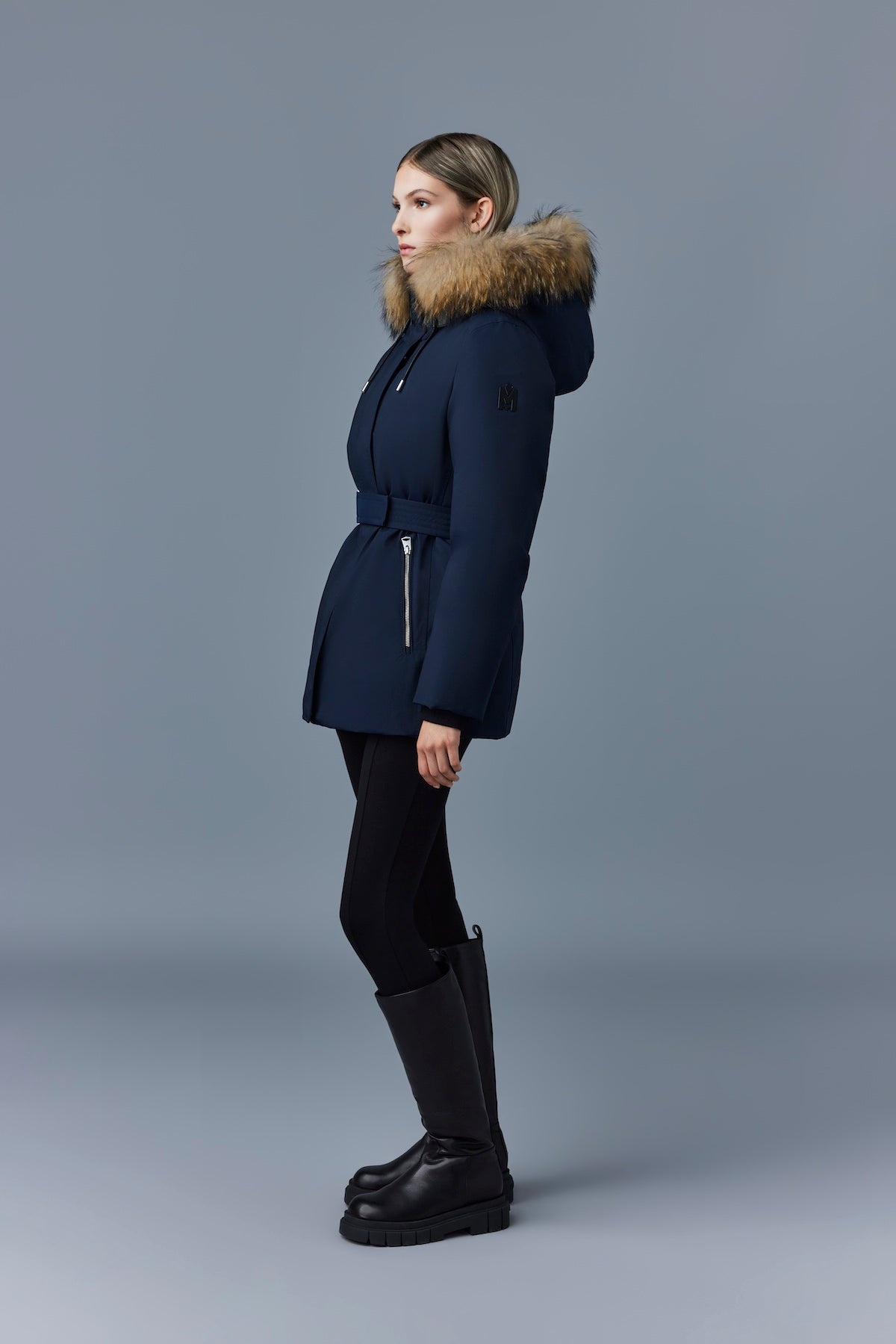 MACKAGE JENI-FZ 2-in-1 Down parka with removable bib & fur trim